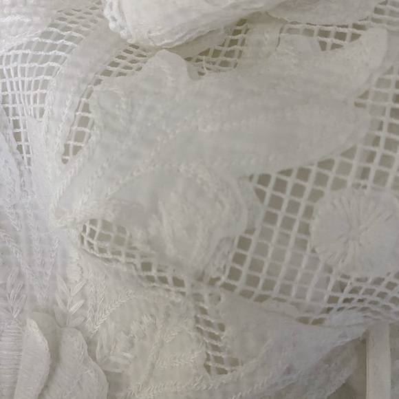 By Anthropologie Sleeveless V-Neck Lace Swing Mini Dress M  size M new nwt blue - Picture 5 of 6